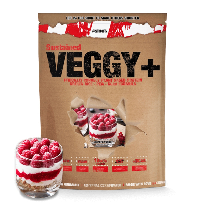 #Sinob Veggy+ Vegan Protein 900g Vanille Himbeere
