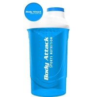 Body Attack Shaker 600ml Blue-White