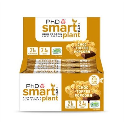 PhD Smart Plant Bar 64g Choc Toffee Popcorn