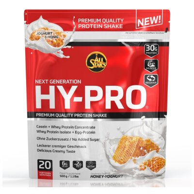 All Stars Hy-Pro Honey-Yoghurt 500g