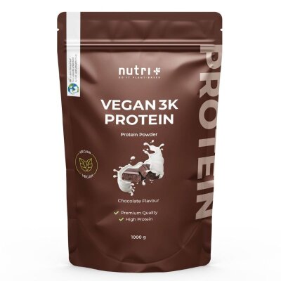 Nutri-Plus Vegan 3K Proteinpulver Chocolate