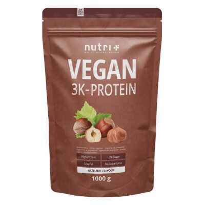 Nutri-Plus Vegan 3K Proteinpulver Hazelnut