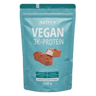 Nutri-Plus Vegan 3K Proteinpulver Chocolate-Coconut