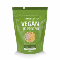 Nutri-Plus Vegan 3K Proteinpulver Natural 1000g