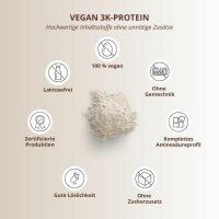 Nutri-Plus Vegan 3K Proteinpulver Natural 1000g