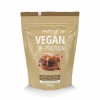 Nutri-Plus Vegan 3K Proteinpulver Cookies&Cream 1000g
