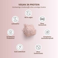 Nutri-Plus Vegan 3K Proteinpulver Raspberry-Yogurt 1000g