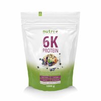 Nutri-Plus Vegan 6K Proteinpulver 1000g Blueberry-Muffin