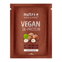 Nutri-Plus Vegan 3K Proteinpulver Probe 30g Hazelnut