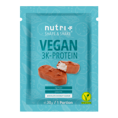 Nutri-Plus Vegan 3K Proteinpulver Probe 30g Chocolate-Coconut