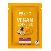 Nutri-Plus Vegan 3K Proteinpulver Probe 30g Mango-Maracuya