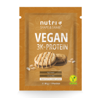 Nutri-Plus Vegan 3K Proteinpulver Probe 30g Peanut...
