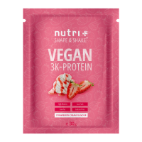 Nutri-Plus Vegan 3K Proteinpulver Probe 30g Strawberry-Cream