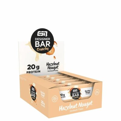 ESN Designer Bar Crunchy BOX 12 Riegel  Hazelnut Nougat