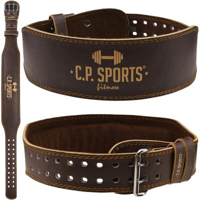 C.P. Sports Gewichthebergürtel Leder Braun