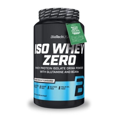 BiotechUSA Iso Whey Zero Black Biscuit 908g Dose