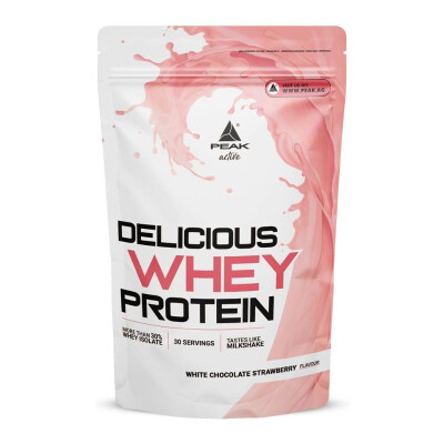 Peak Delicious Whey Protein 900g White Chocolate Strawberry