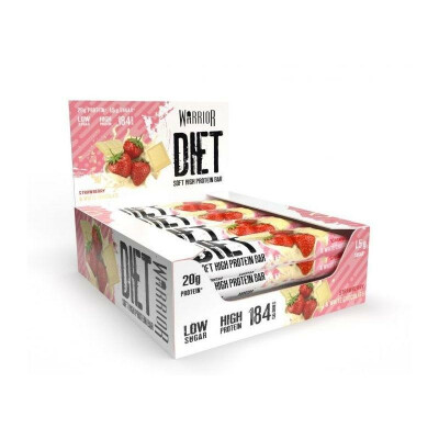 Warrior Diet Protein Bar 55g Strawberry White Chocolate